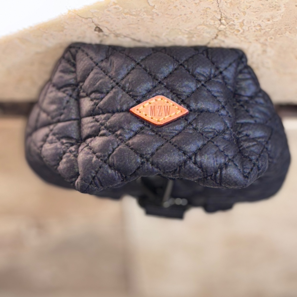 MZ Wallace Micro Mini Black Sutton Metro Wallet Keychain Bag Charm Coin Purse - Picture 4 of 9